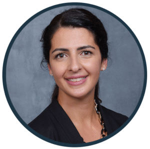 Maryam Mobarhan, DDS, smiling in a professional headshot, representing the dental team at Westermeier Martin Dental Care, emphasizing expertise in dental services and patient care.
